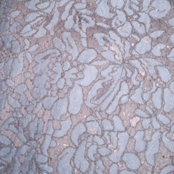 Banana Republic Floral Lace Skirt - Dark Blue & Black Sz 12 - Picture 5 of 7